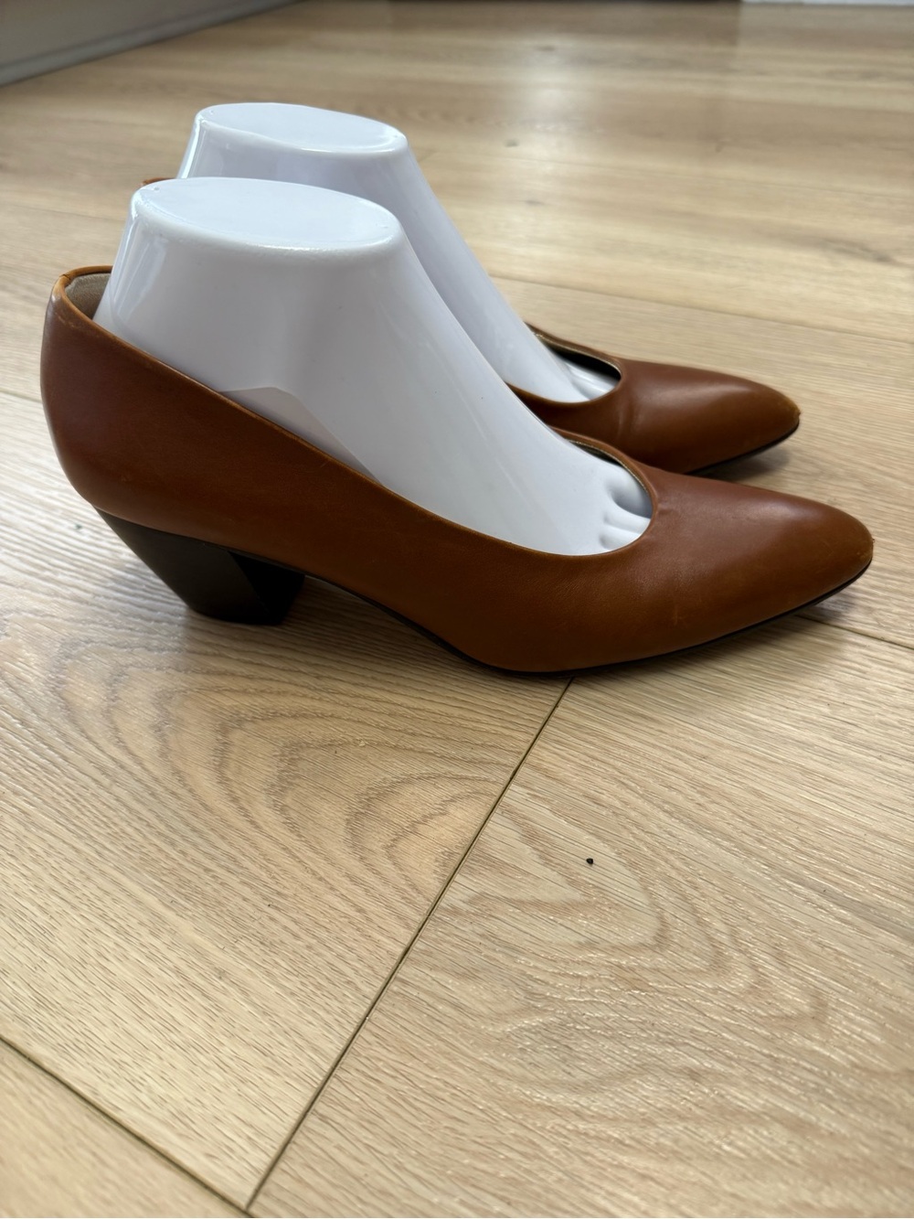 Vtg 90s WALTER STEIGER Leather Pumps Minimalist Shoes High Heels Size 8.5